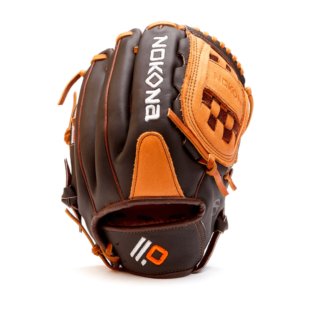 Nokona American Ball Gloves Baseball & Softball Gloves S-1200 12" Closed Web Infield/Outfield - Alpha Series | Nokona