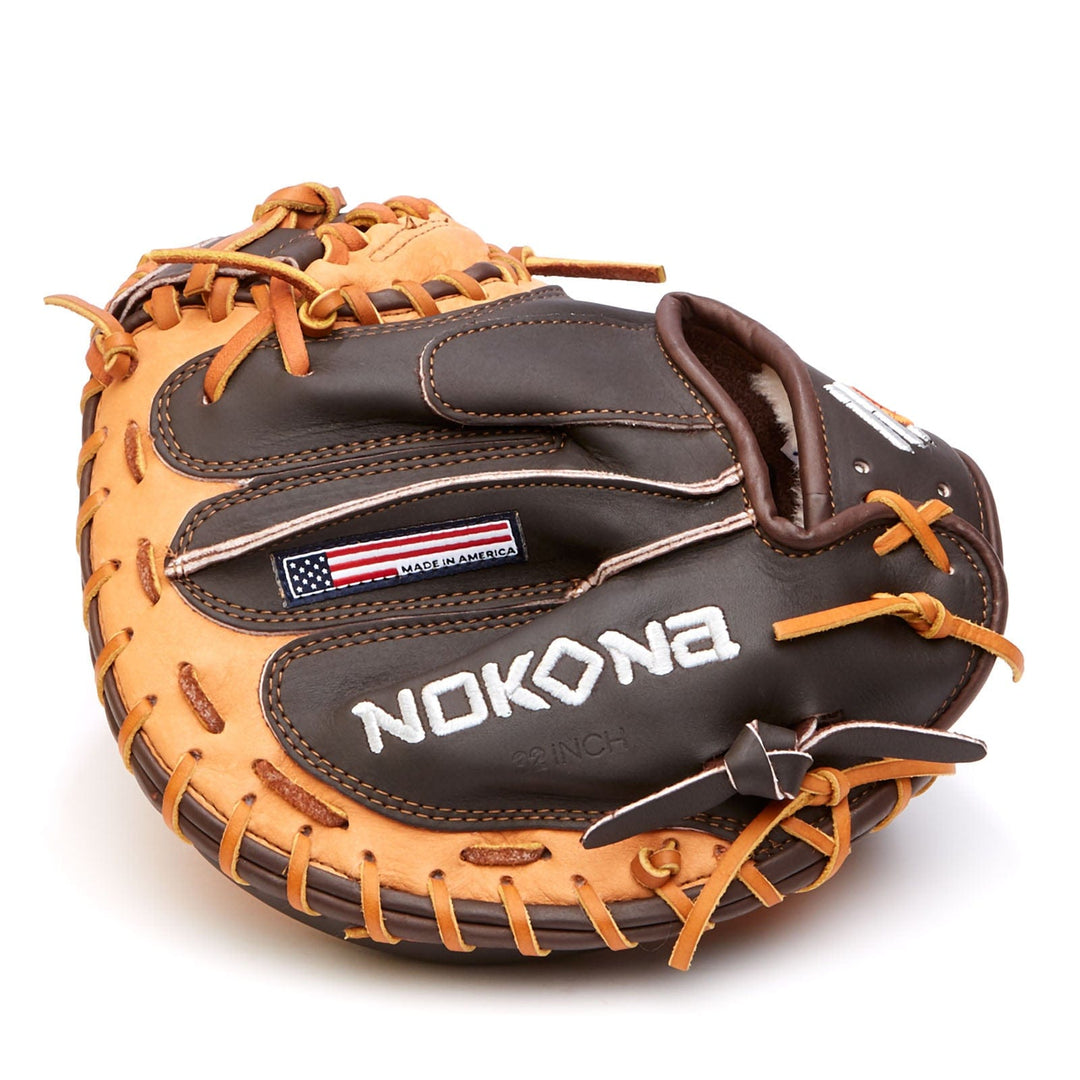 Nokona American Ball Gloves Baseball & Softball Gloves S-2 32" Closed Web Baseball Catcher's Mitt - Alpha Series | Nokona