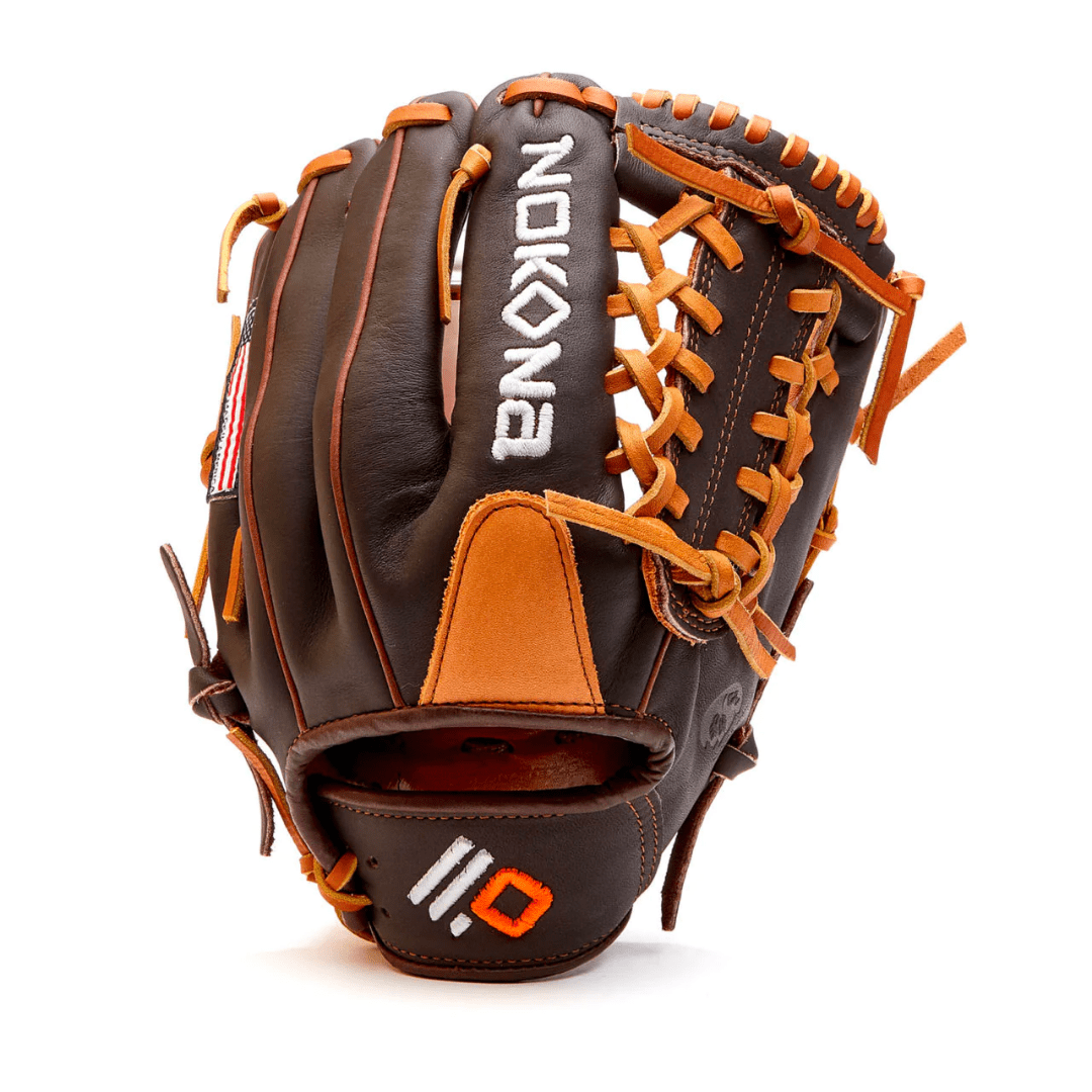 Nokona American Ball Gloves Baseball & Softball Gloves S-200 11.25" Modified Trap 14U Infield/Outfield - Alpha Series | Nokona