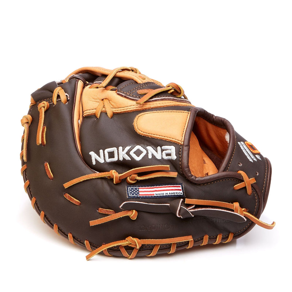 Nokona American Ball Gloves Baseball & Softball Gloves S-3 12.5" H-Web First Base Mitt - Alpha Series | Nokona