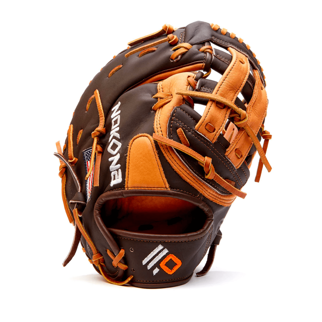 Nokona American Ball Gloves Baseball & Softball Gloves S-3 12.5" H-Web First Base Mitt - Alpha Series | Nokona