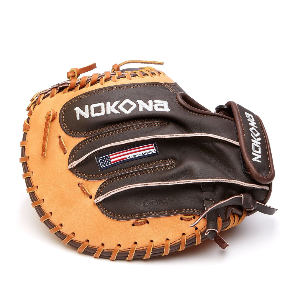 Nokona American Ball Gloves Baseball & Softball Gloves S-V2 32.5" Closed Web Fastpitch Catcher's Mitt - Alpha Series | Nokona