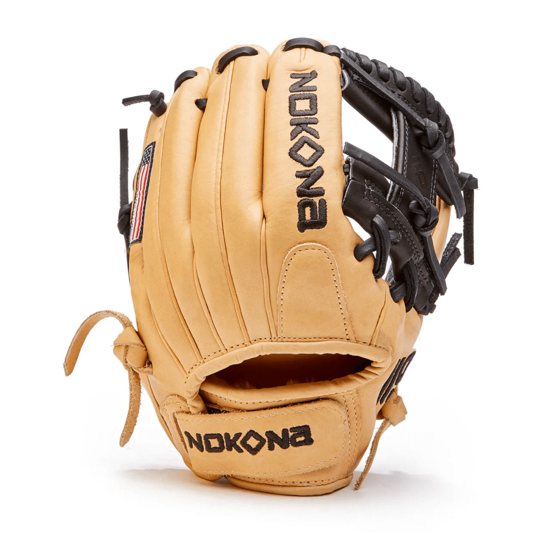 Nokona American Ball Gloves Baseball & Softball Gloves SKN-V1150 Velcro 11.5" I Web Infield - SKN™ Series | Nokona