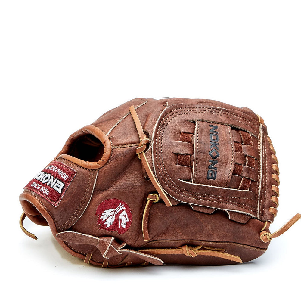 Nokona American Ball Gloves Baseball & Softball Gloves W-1200 12" Closed Web Infield/Outfield - Walnut™ Series | Nokona