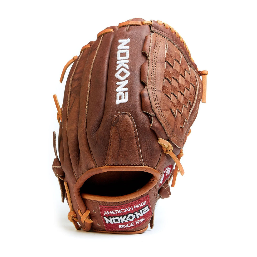 Nokona American Ball Gloves Baseball & Softball Gloves W-1300 13" Closed Web Outfield - Walnut™ Series | Nokona