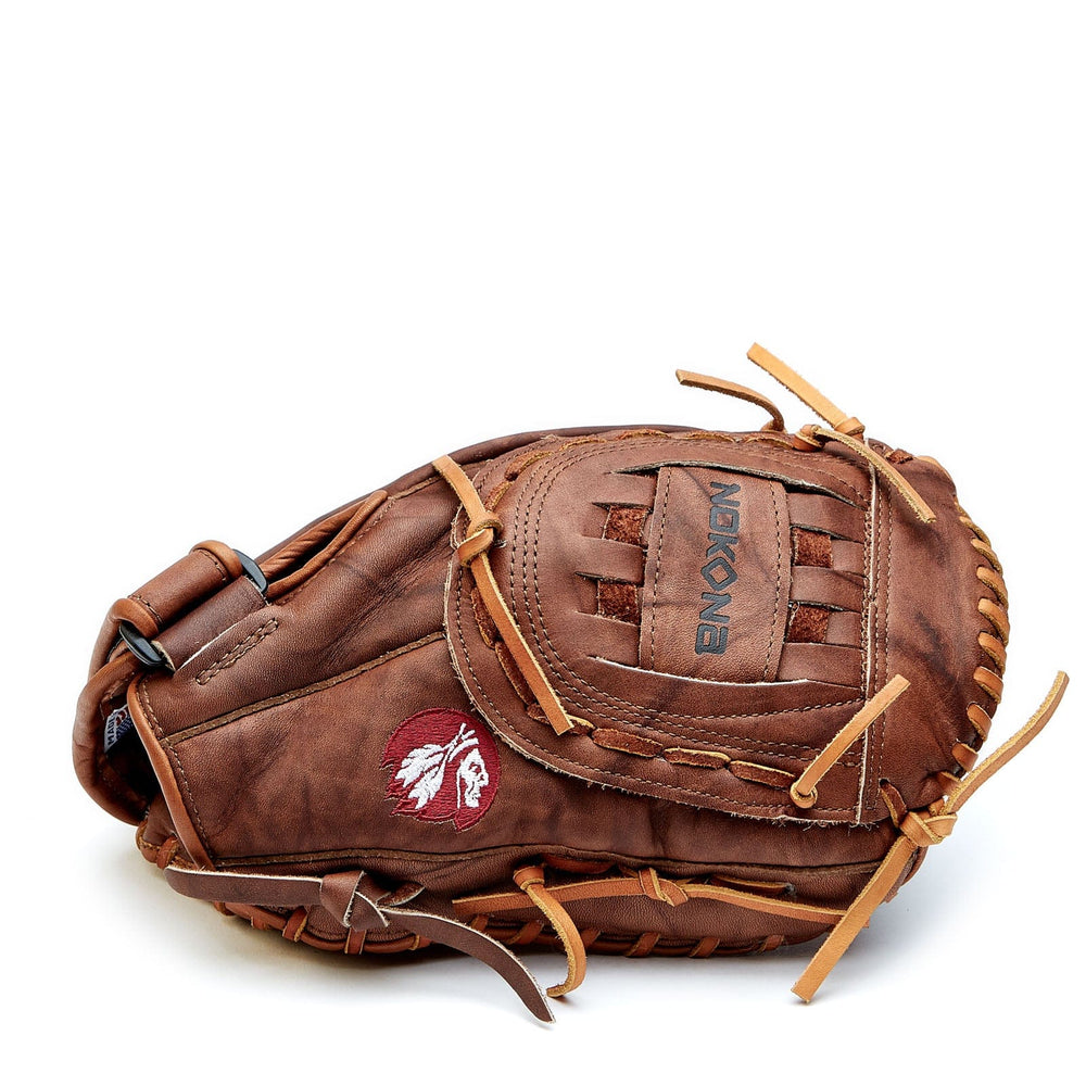 Nokona American Ball Gloves Baseball & Softball Gloves W-N80 14" Closed Web First Base Mitt - Walnut™ Series | Nokona