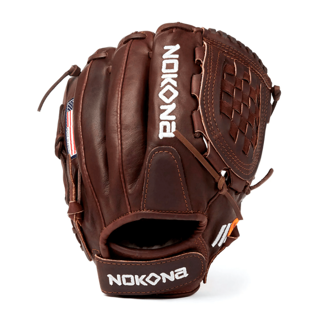 Nokona American Ball Gloves Baseball & Softball Gloves X2-V1200 Velcro 12" Closed Web Infield/Outfield - X2 Elite Series | Nokona