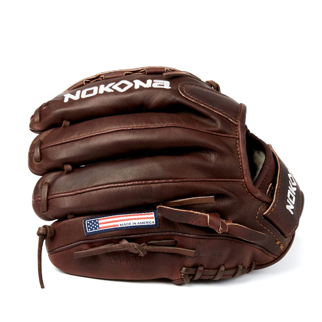 Nokona American Ball Gloves Baseball & Softball Gloves X2-V1250 Velcro 12.5" Closed Web Infield/Outfield - X2 Elite Series | Nokona