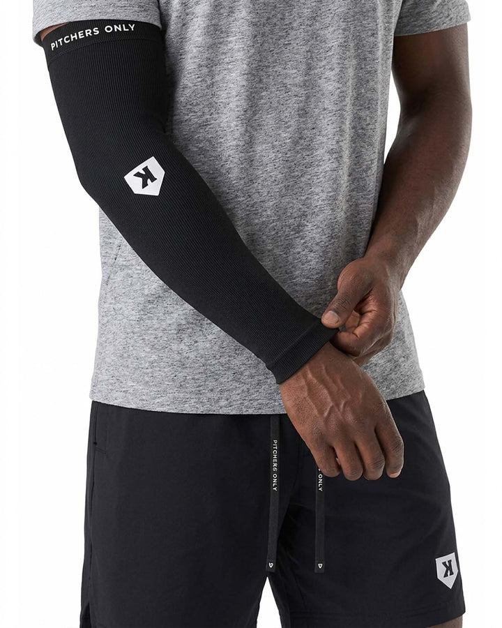 Pitchers Only Accessories Graduated Compression Pitcher Arm Sleeve - Black