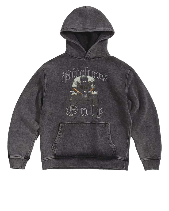Pitchers Only Hoodie Pain Now Ks Later Acid Wash Hoodie
