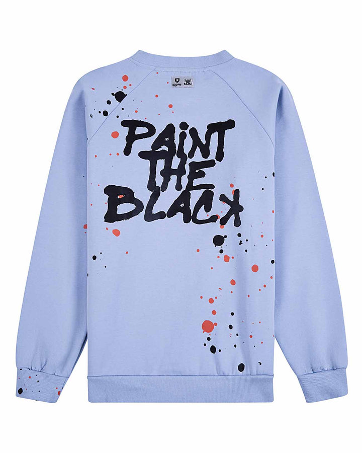 Pitchers Only Hoodie Paint The Black Crewneck - Bullpen Blue