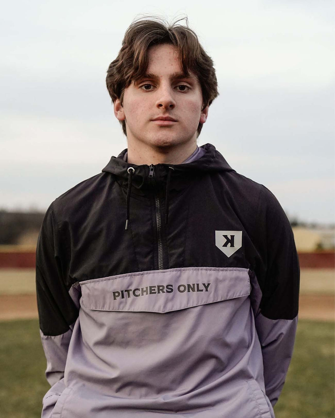 Pitchers Only Jackets Black/Charcoal Gray Windbreaker