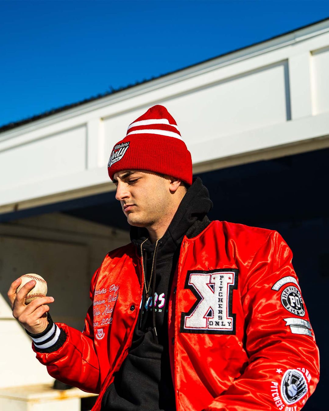 Pitchers Only Jackets Red Velo Klub Bullpen Jacket