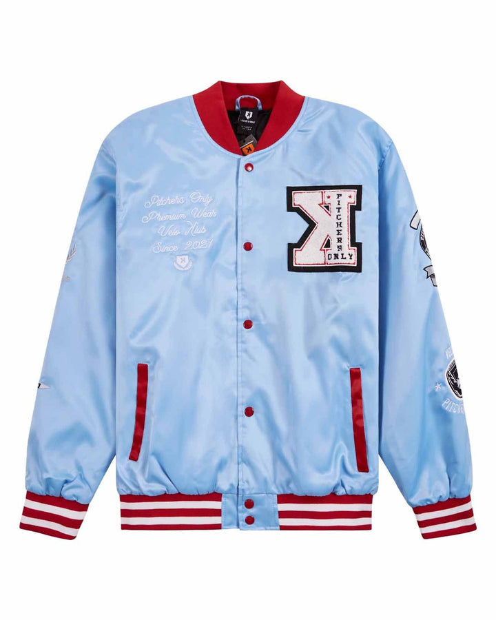 Pitchers Only Jackets Sky Blue/Red Velo Klub Bullpen Jacket
