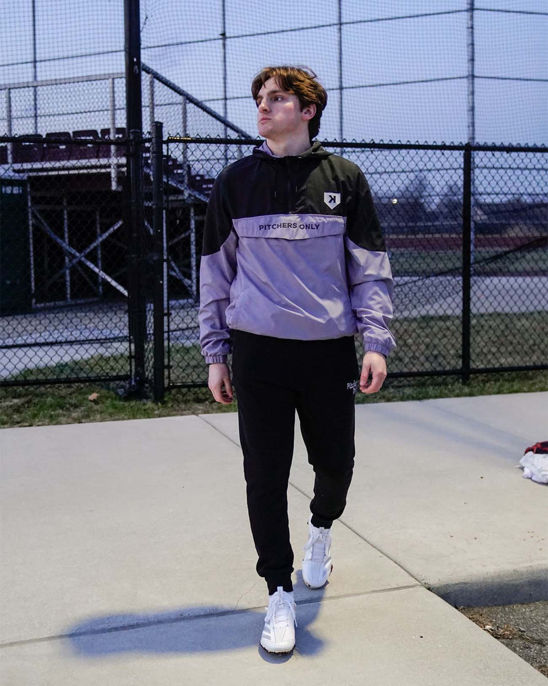 Pitchers Only Jackets YOUTH Black/Charcoal Windbreaker