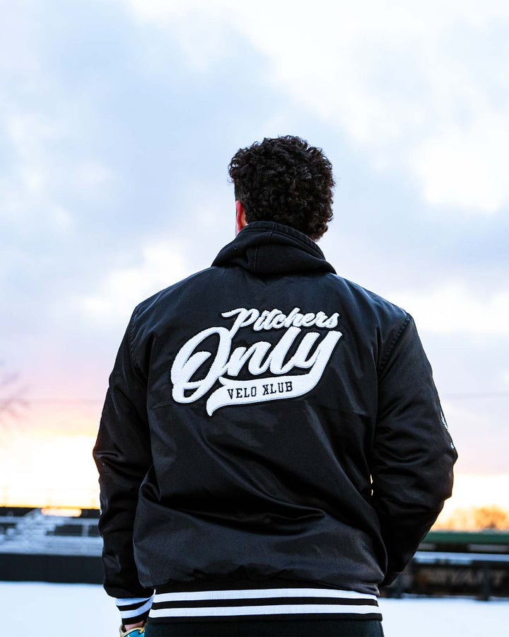Pitchers Only Jackets YOUTH Black Velo Klub Bullpen Jacket