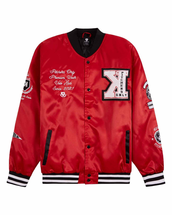 Pitchers Only Jackets YOUTH Red Velo Klub Bullpen Jacket