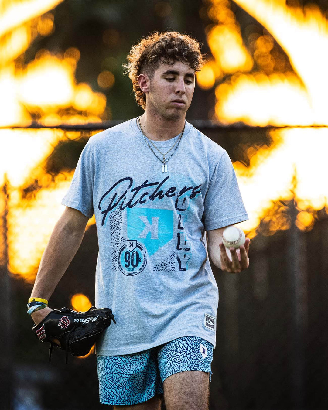 Pitchers Only Shorts Aqua/Purple Elephant Print Training Shorts