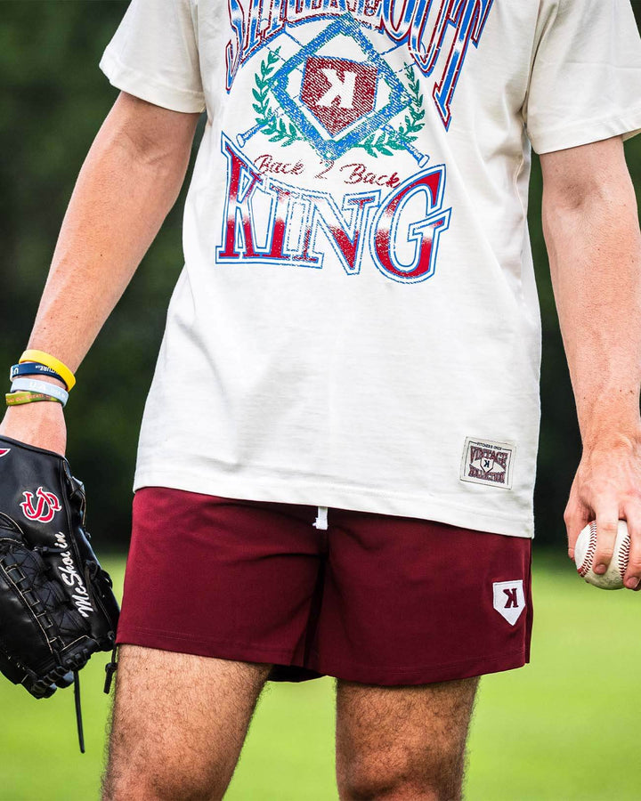 Pitchers Only Shorts Burgundy Training Shorts