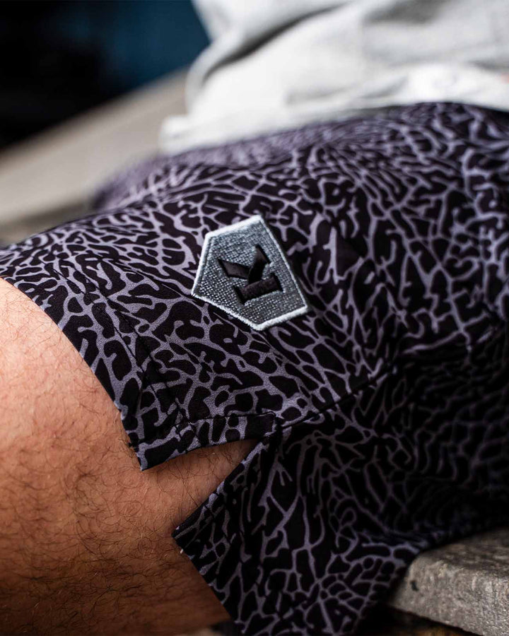 Pitchers Only Shorts YOUTH Black/Gray Elephant Print Training Shorts