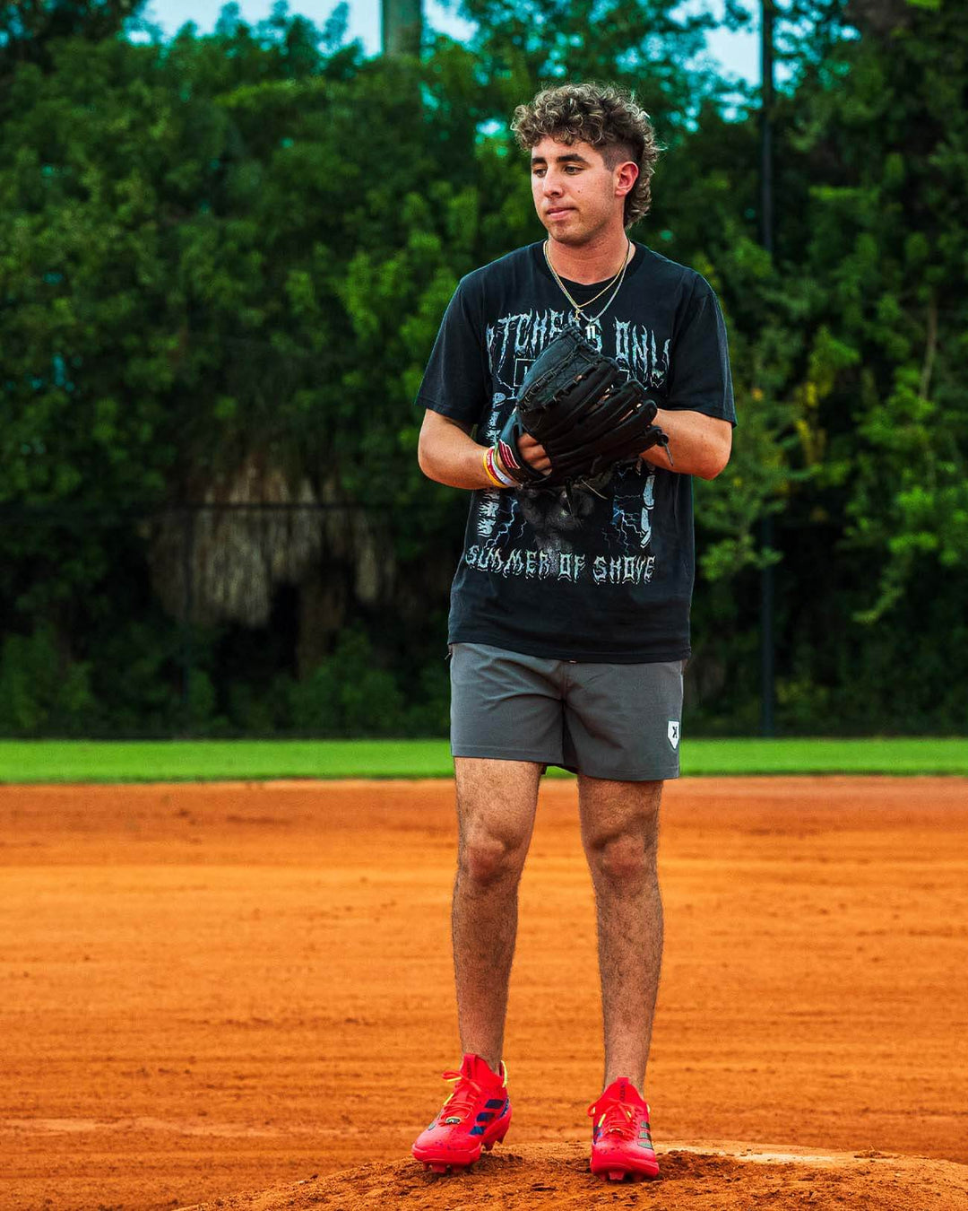 Pitchers Only Shorts Youth Charcoal Training Shorts