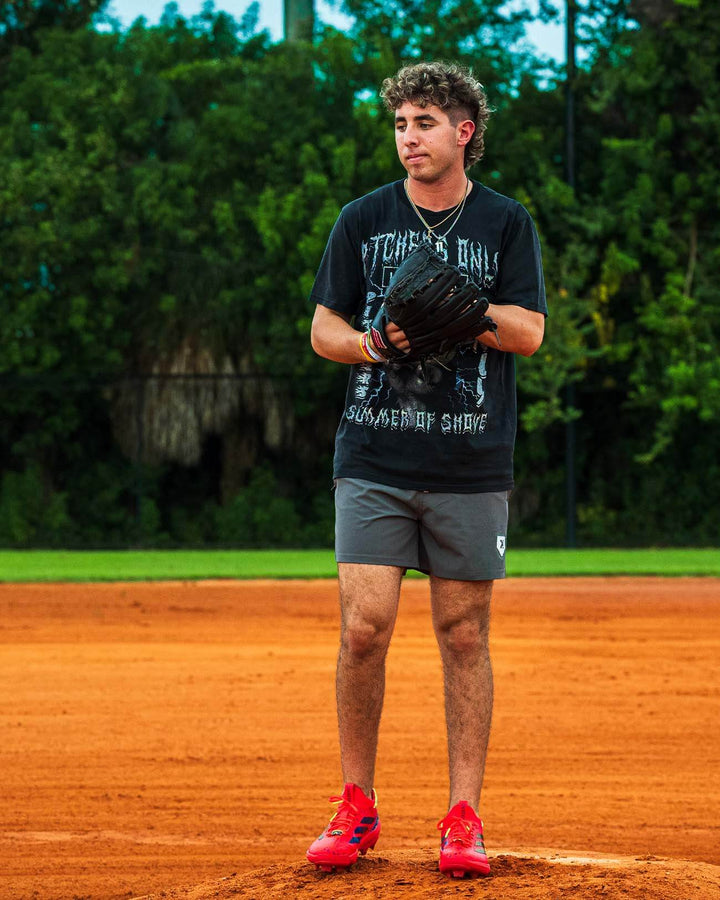 Pitchers Only Shorts Youth Charcoal Training Shorts