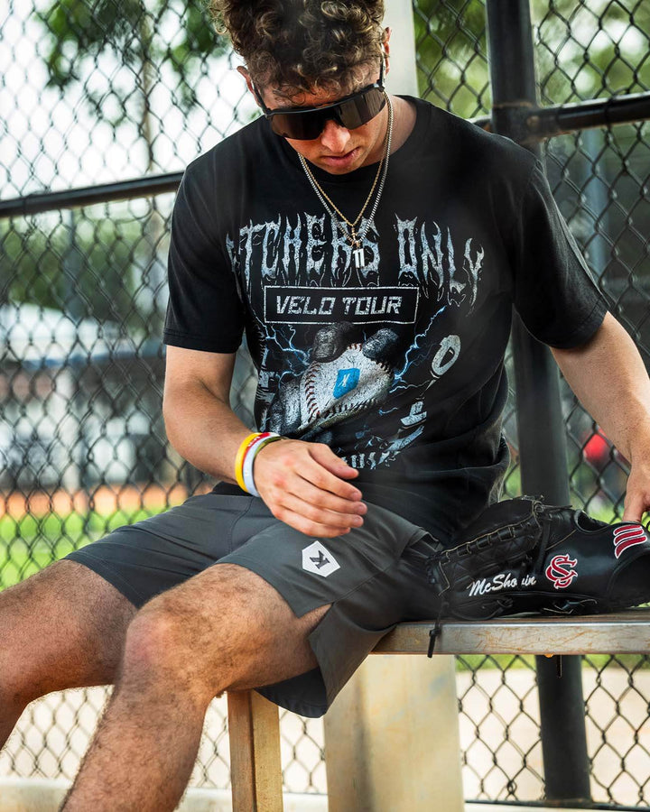 Pitchers Only Shorts Youth Charcoal Training Shorts