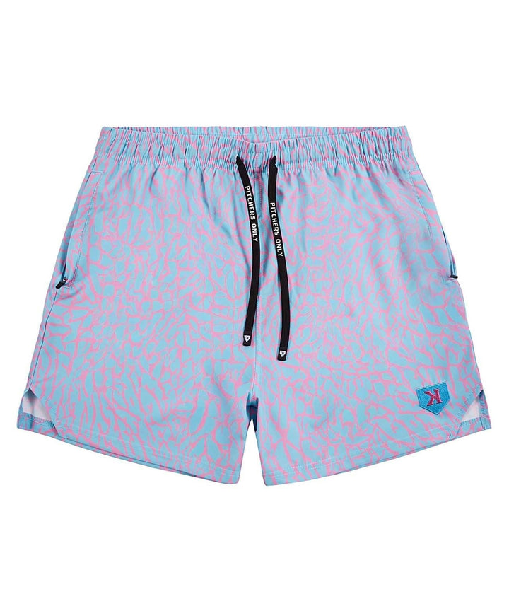 Pitchers Only Shorts YOUTH Cotton Candy Elephant Print Training Shorts