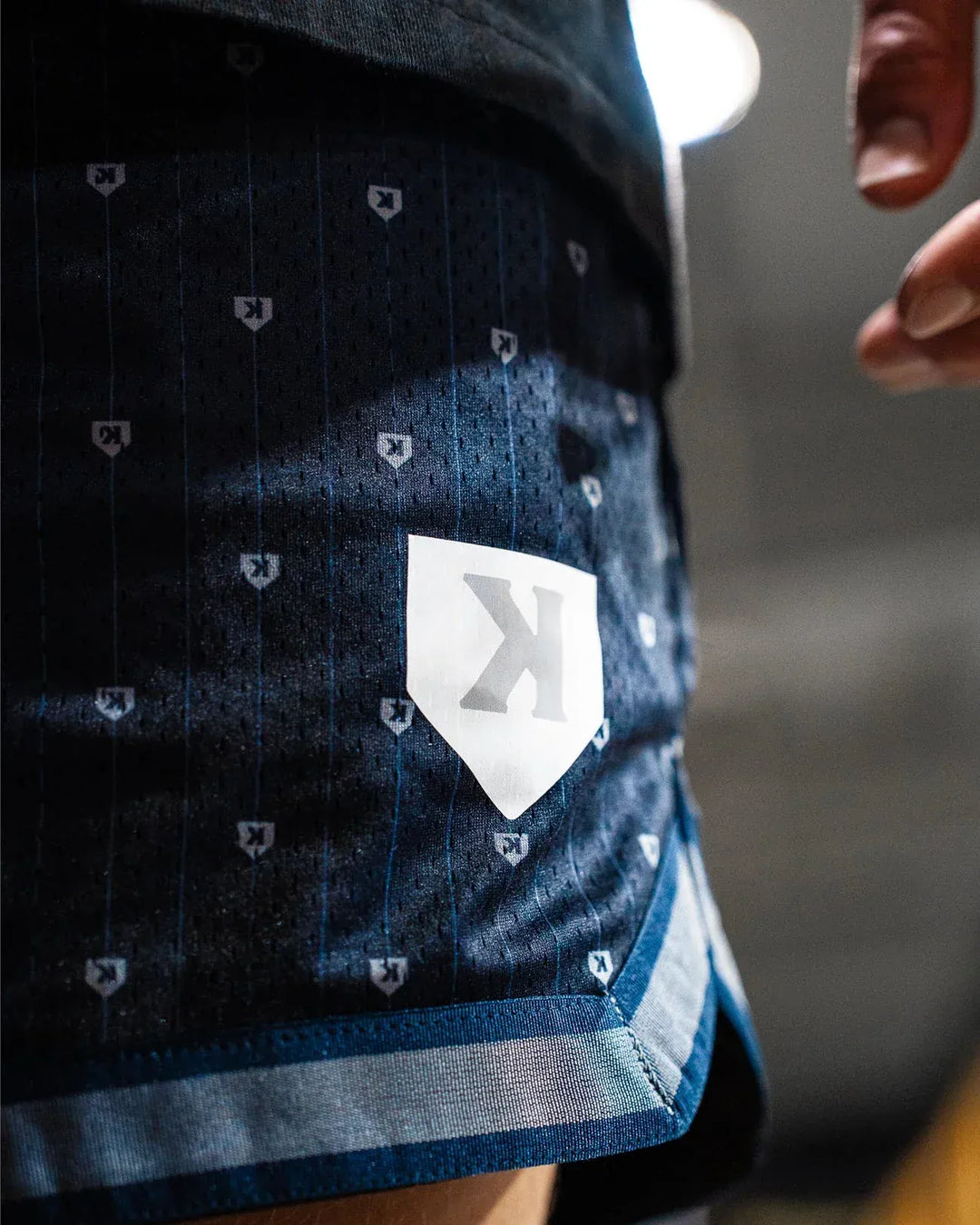 Pitchers Only Shorts YOUTH Mesh Pinstripe Shorts - Navy/Gray