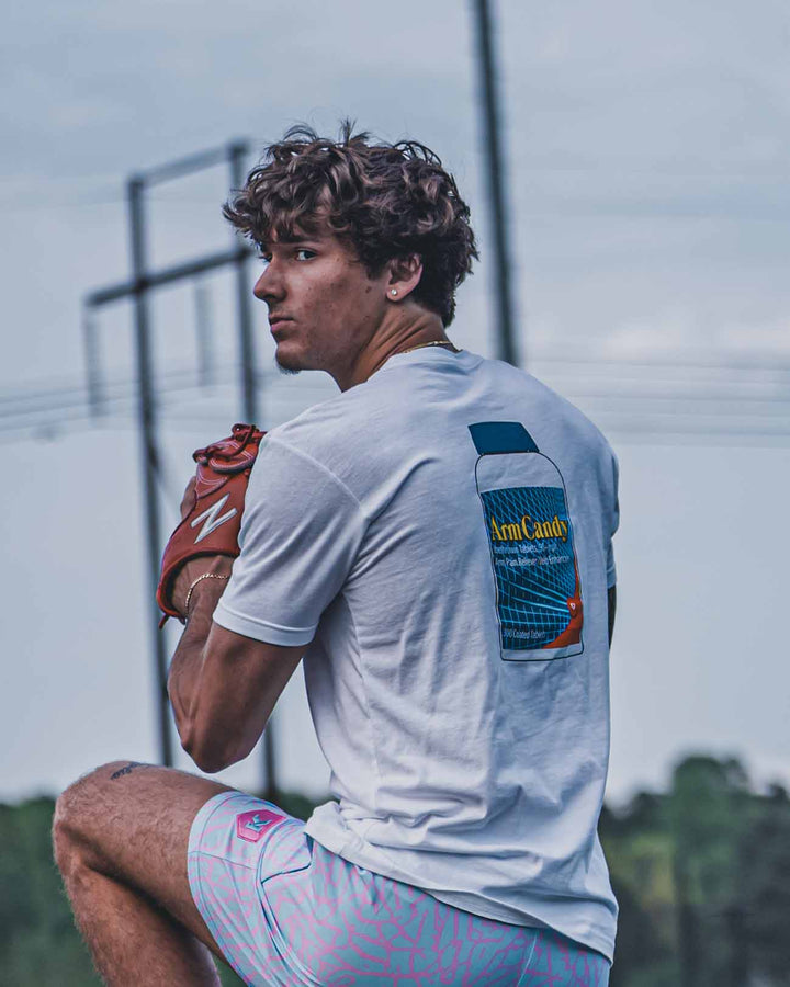 Pitchers Only T-Shirt Arm Candy Tee - White