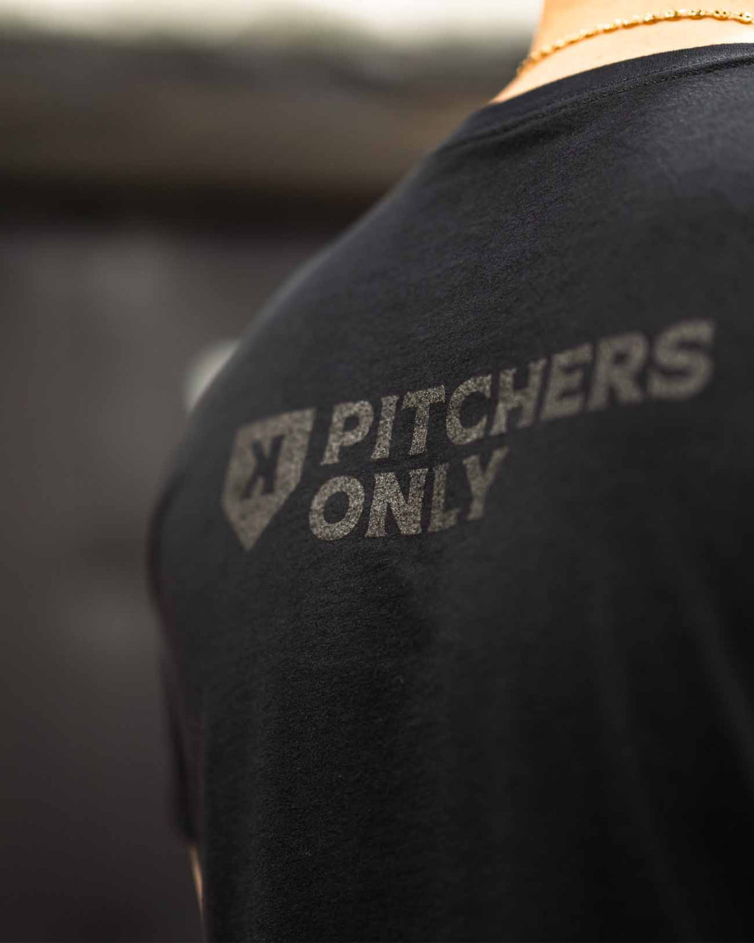 Pitchers Only T-Shirt Black on Black Tee