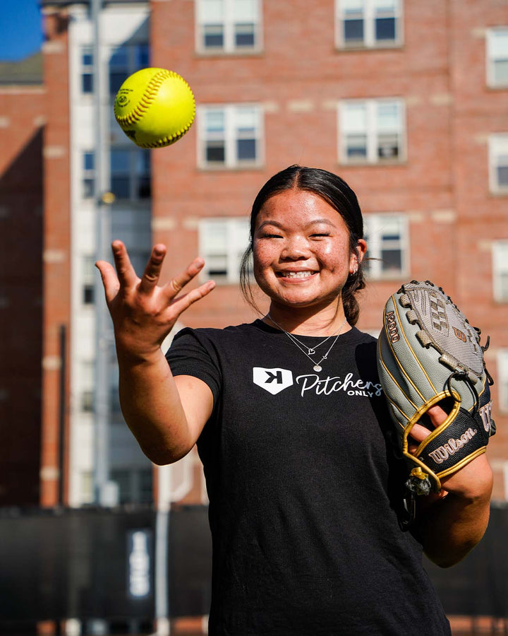 Pitchers Only T-Shirt Women's Softball Black Tee