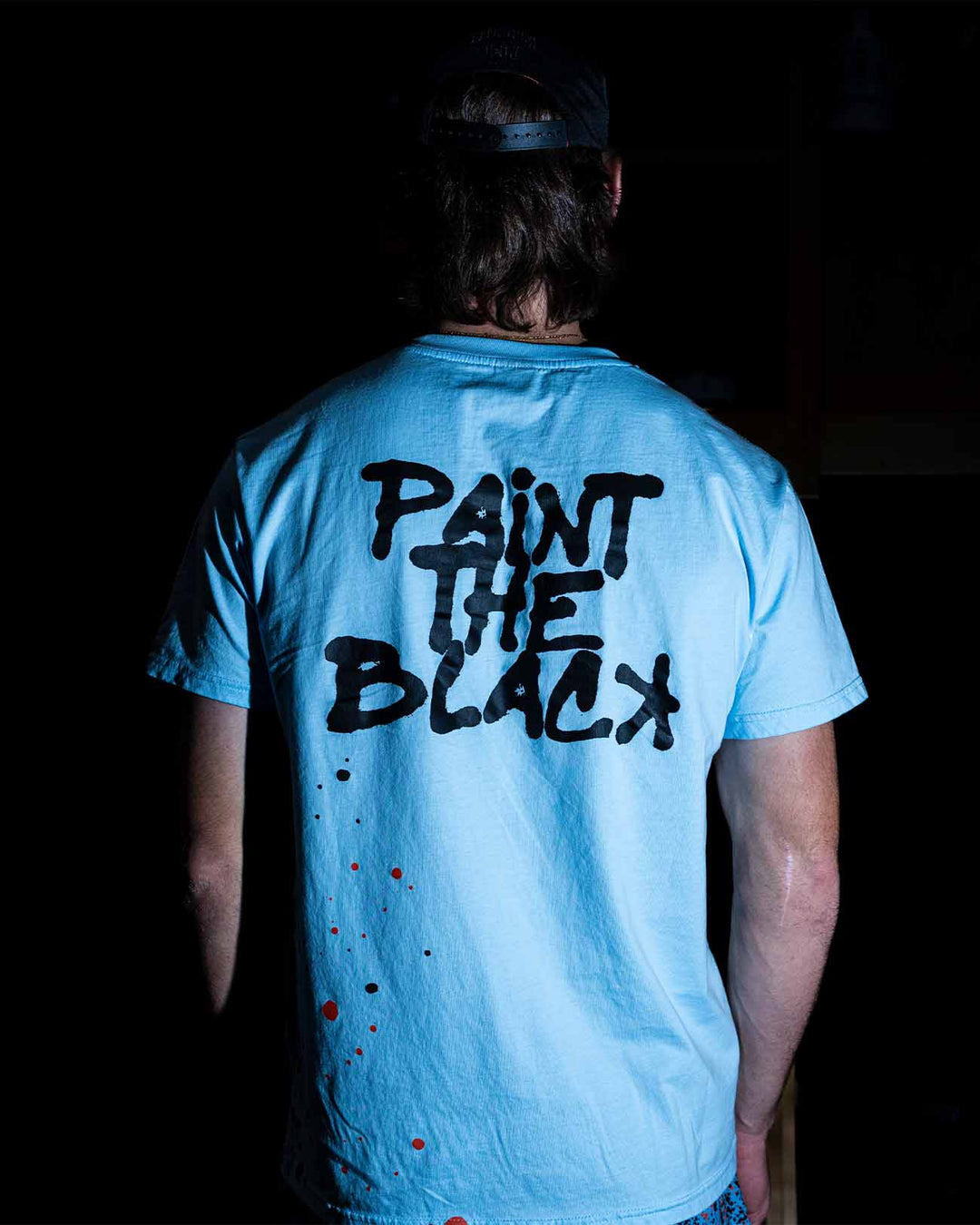 Pitchers Only T-Shirt YOUTH Paint The Black Tee - Bullpen Blue