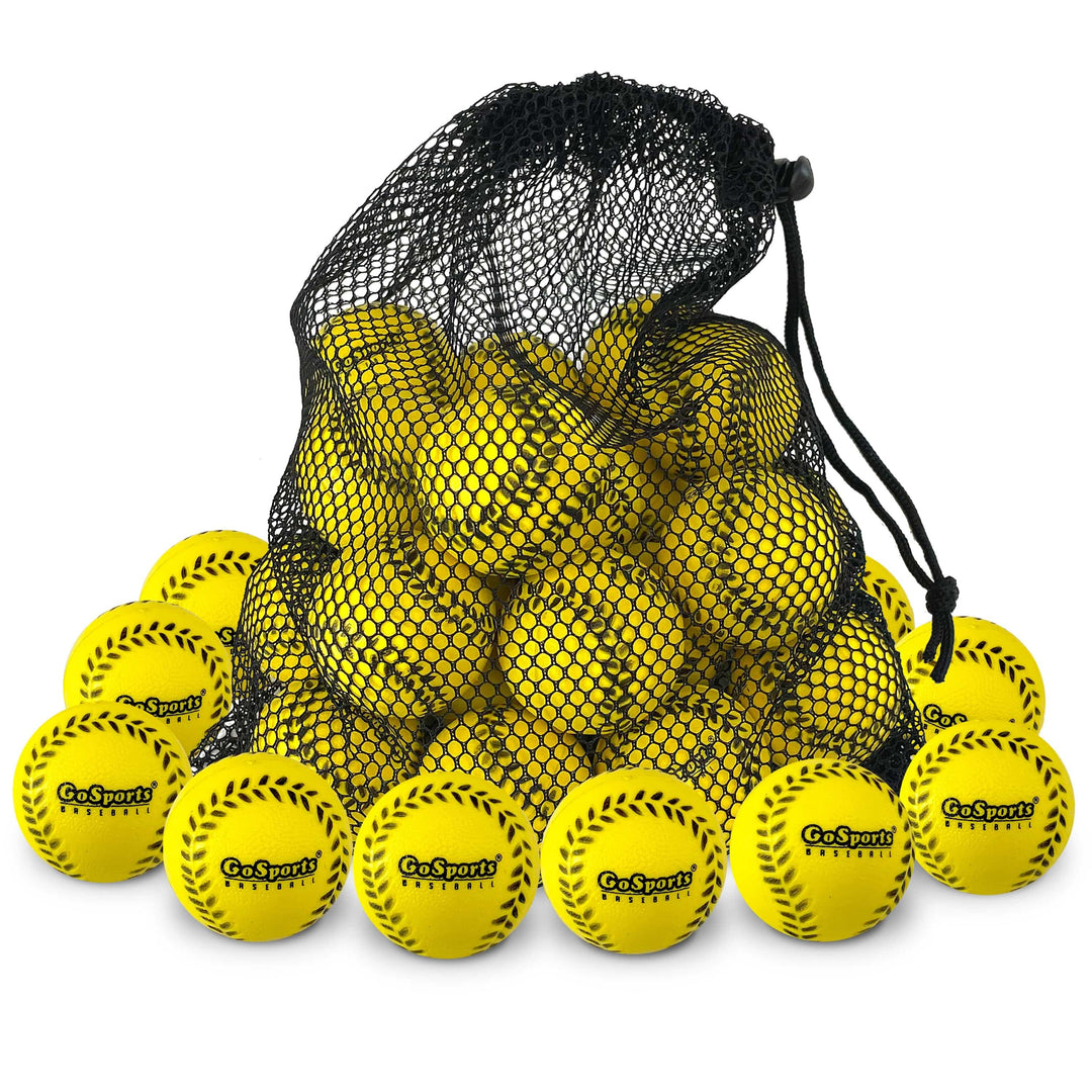 PlayGoSports.com 20 Pack GoSports Mini Foam Baseballs Soft Practice Balls for Kids, Training and Indoor Play