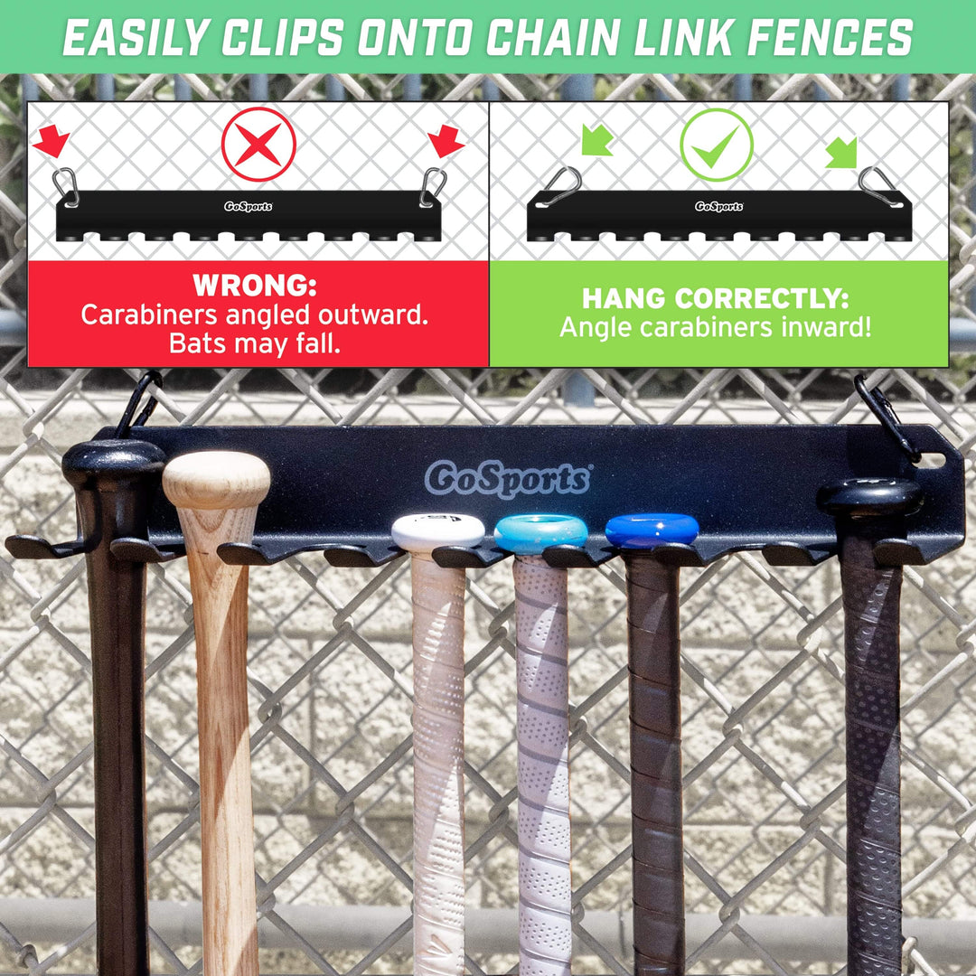 PlayGoSports.com Baseball GoSports Baseball & Softball Bat Rack and Caddy Storage and Organization Solution