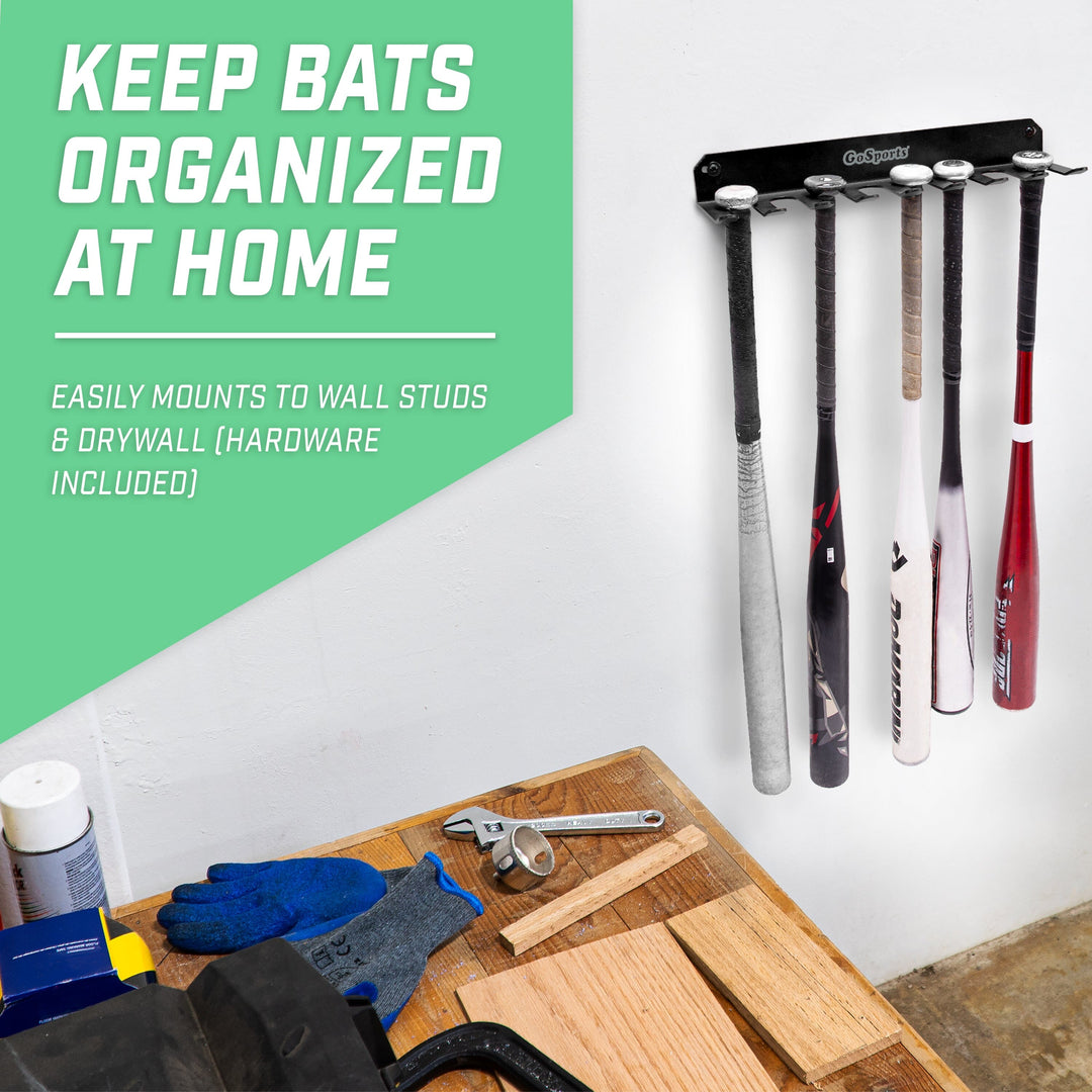 PlayGoSports.com Baseball GoSports Baseball & Softball Bat Rack and Caddy Storage and Organization Solution
