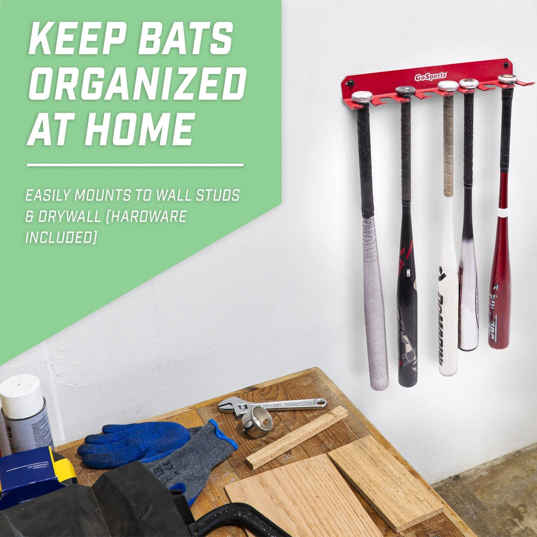 PlayGoSports.com Baseball GoSports Baseball & Softball Bat Rack and Caddy Storage and Organization Solution