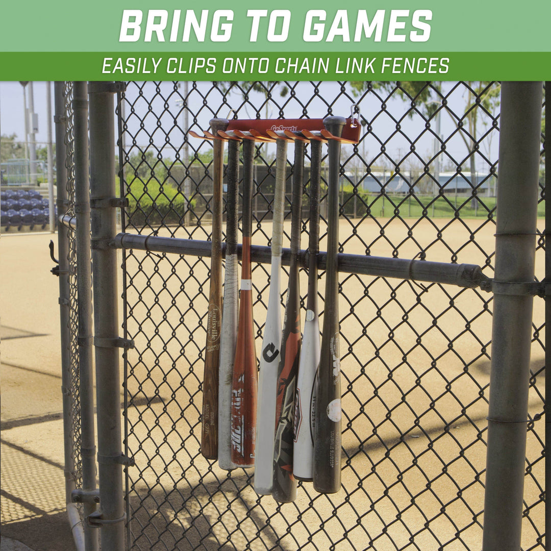 PlayGoSports.com Baseball GoSports Baseball & Softball Bat Rack and Caddy Storage and Organization Solution