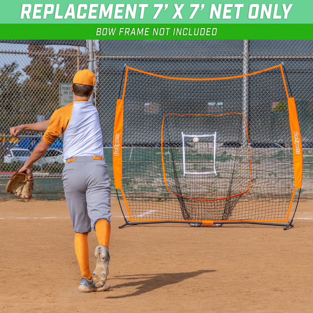 PlayGoSports.com Baseball GoSports Team Tone Replacement Baseball/Softball Net Compatible with GoSports Brand 7ft x 7ft Baseball Net