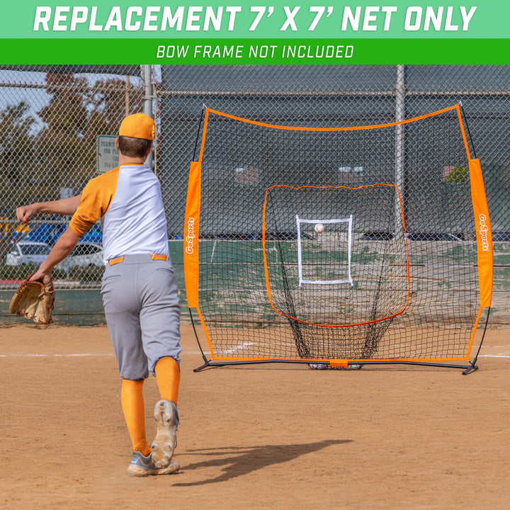 PlayGoSports.com Baseball GoSports Team Tone Replacement Baseball/Softball Net Compatible with GoSports Brand 7ft x 7ft Baseball Net