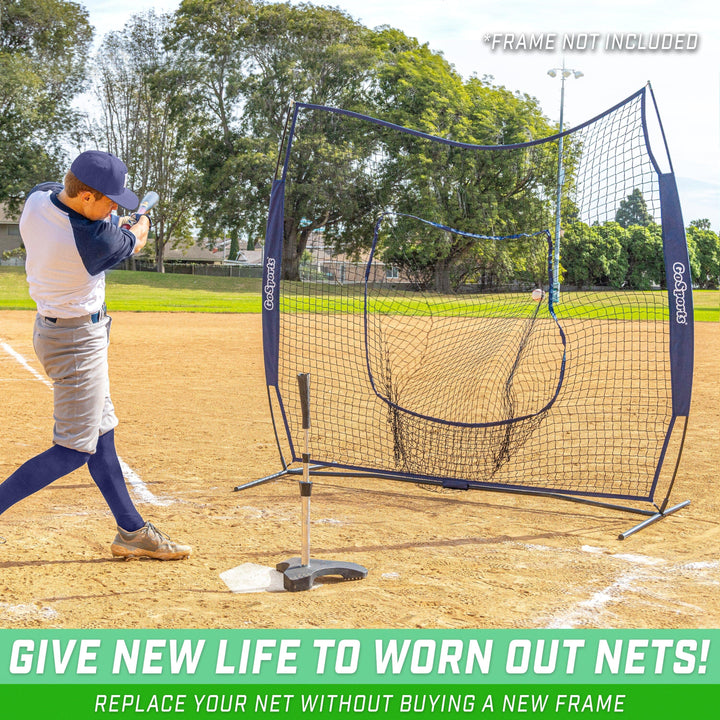 PlayGoSports.com Baseball GoSports Team Tone Replacement Baseball/Softball Net Compatible with GoSports Brand 7ft x 7ft Baseball Net