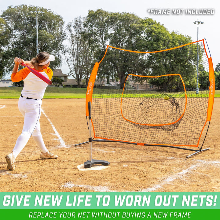 PlayGoSports.com Baseball GoSports Team Tone Replacement Baseball/Softball Net Compatible with GoSports Brand 7ft x 7ft Baseball Net