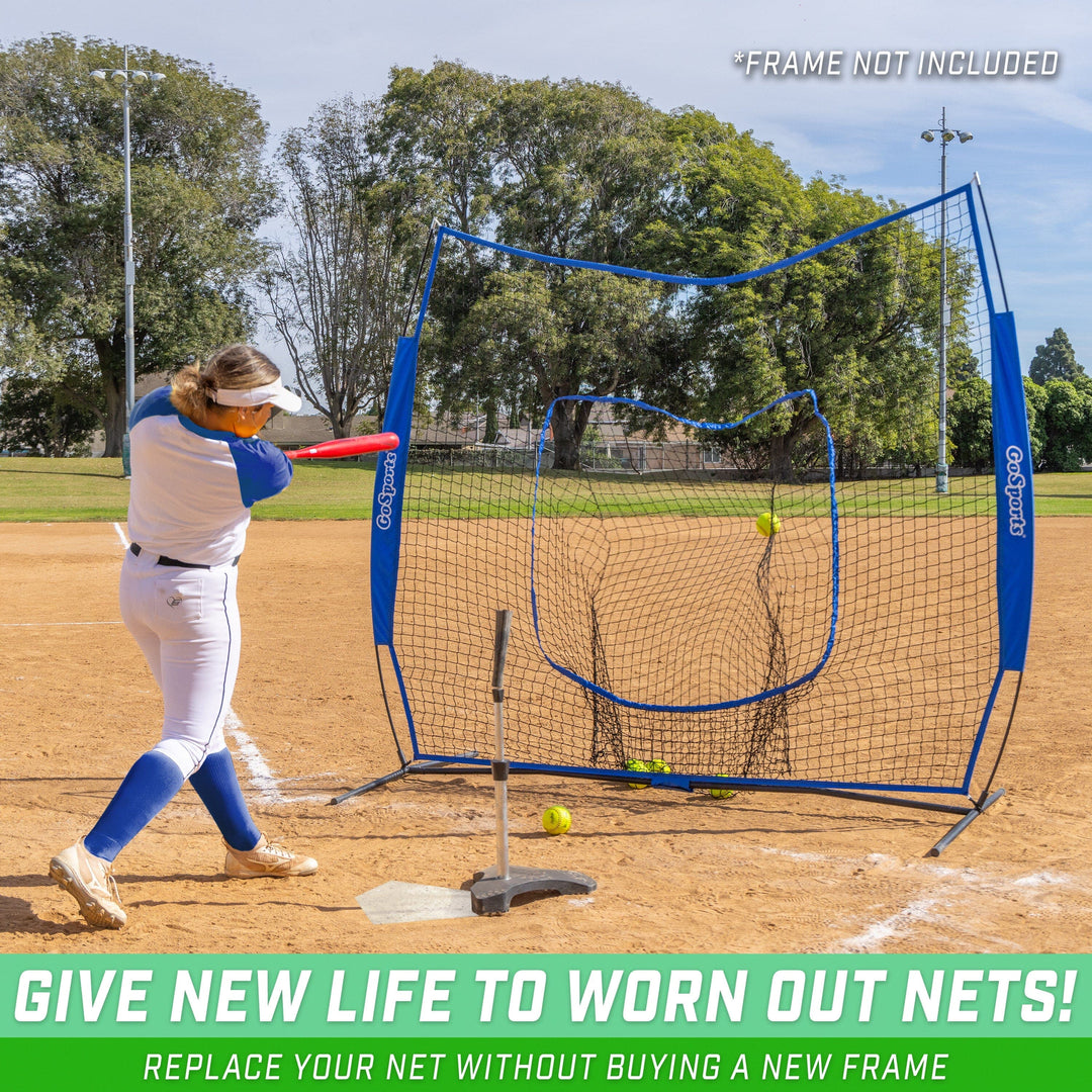 PlayGoSports.com Baseball GoSports Team Tone Replacement Baseball/Softball Net Compatible with GoSports Brand 7ft x 7ft Baseball Net