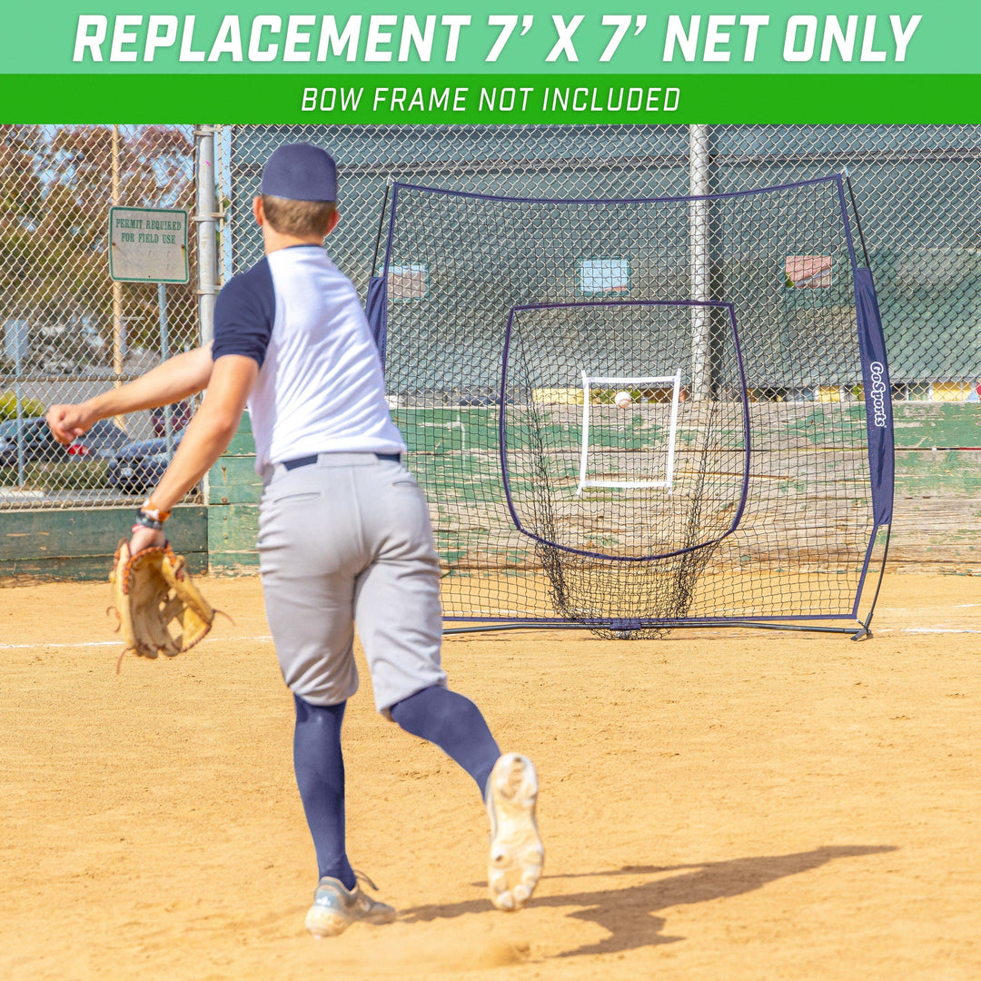 PlayGoSports.com Baseball GoSports Team Tone Replacement Baseball/Softball Net Compatible with GoSports Brand 7ft x 7ft Baseball Net