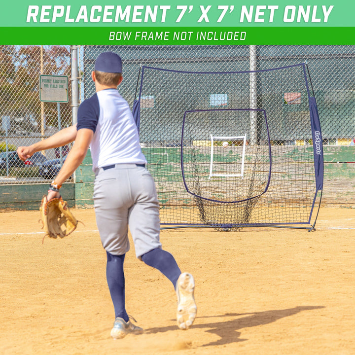 PlayGoSports.com Baseball GoSports Team Tone Replacement Baseball/Softball Net Compatible with GoSports Brand 7ft x 7ft Baseball Net