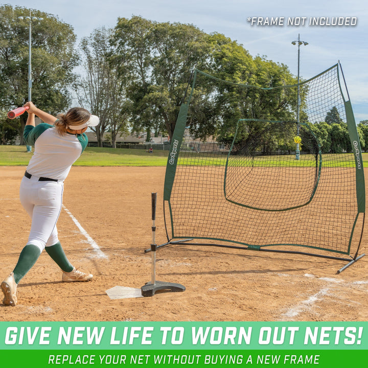 PlayGoSports.com Baseball GoSports Team Tone Replacement Baseball/Softball Net Compatible with GoSports Brand 7ft x 7ft Baseball Net
