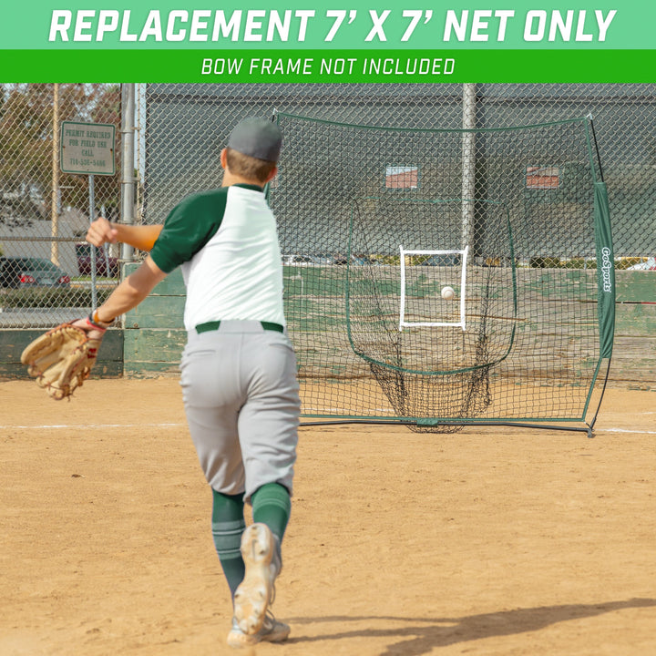 PlayGoSports.com Baseball GoSports Team Tone Replacement Baseball/Softball Net Compatible with GoSports Brand 7ft x 7ft Baseball Net