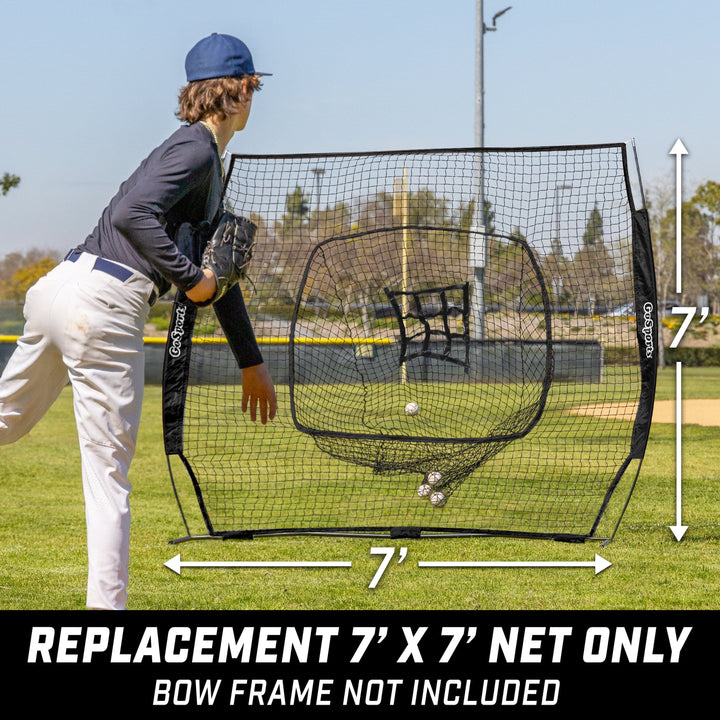 PlayGoSports.com Baseball GoSports Team Tone Replacement Baseball/Softball Net Compatible with GoSports Brand 7ft x 7ft Baseball Net