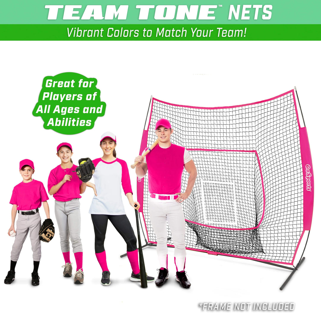 PlayGoSports.com Baseball GoSports Team Tone Replacement Baseball/Softball Net Compatible with GoSports Brand 7ft x 7ft Baseball Net