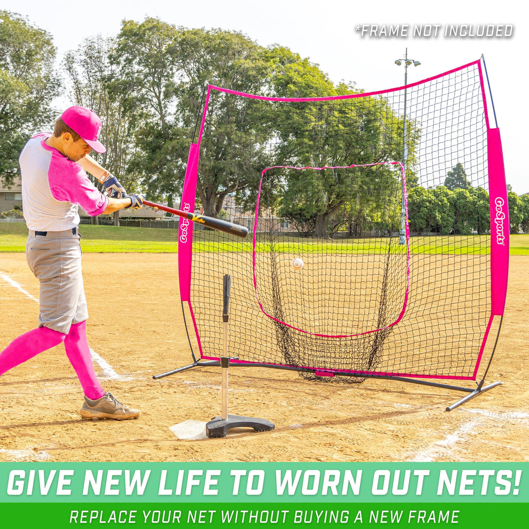 PlayGoSports.com Baseball GoSports Team Tone Replacement Baseball/Softball Net Compatible with GoSports Brand 7ft x 7ft Baseball Net